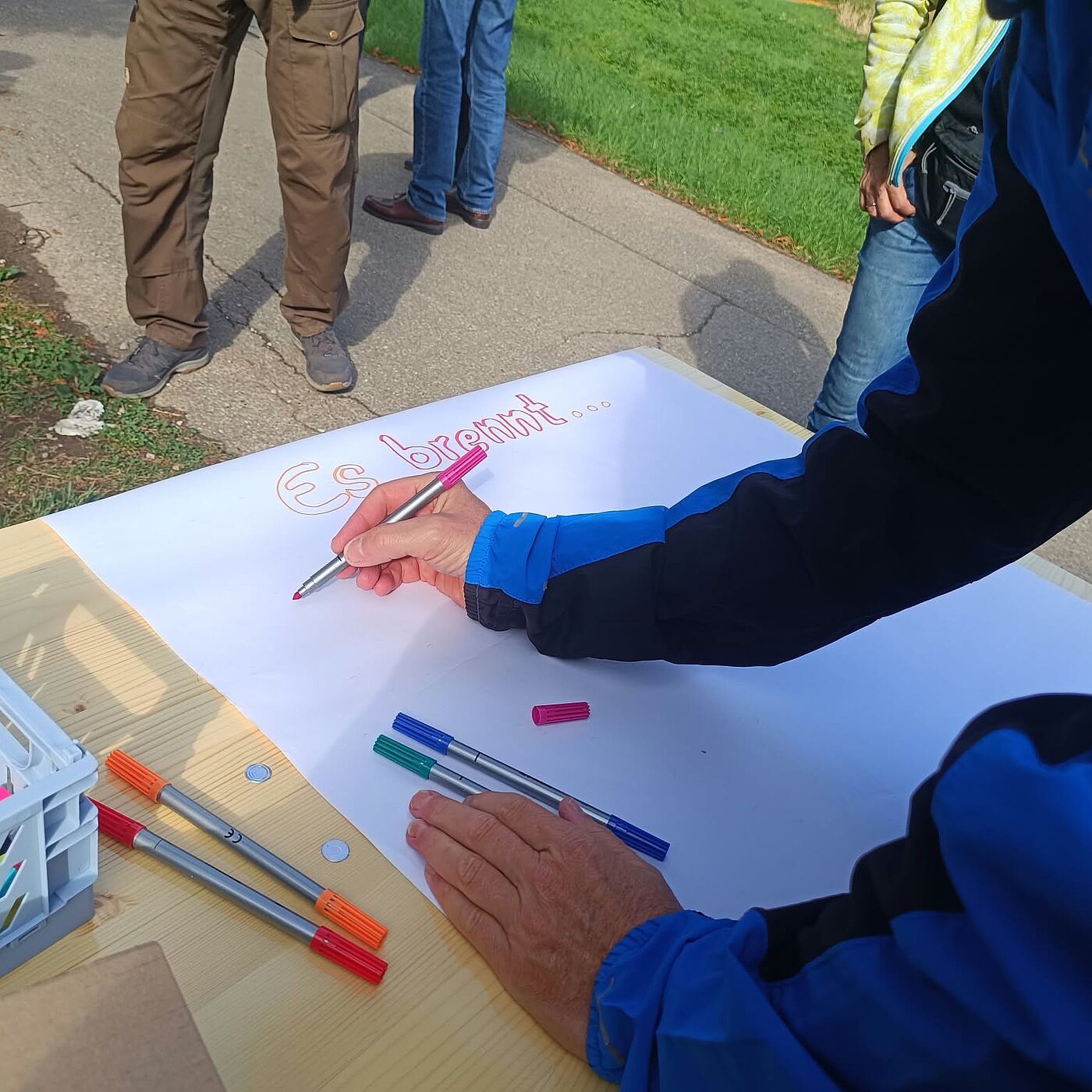 Transparente werden gemalt