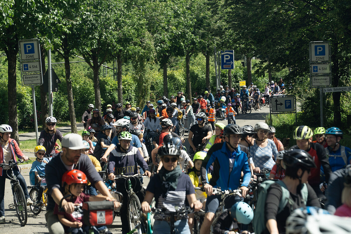 Kidical Mass in der Bahnhofstraße